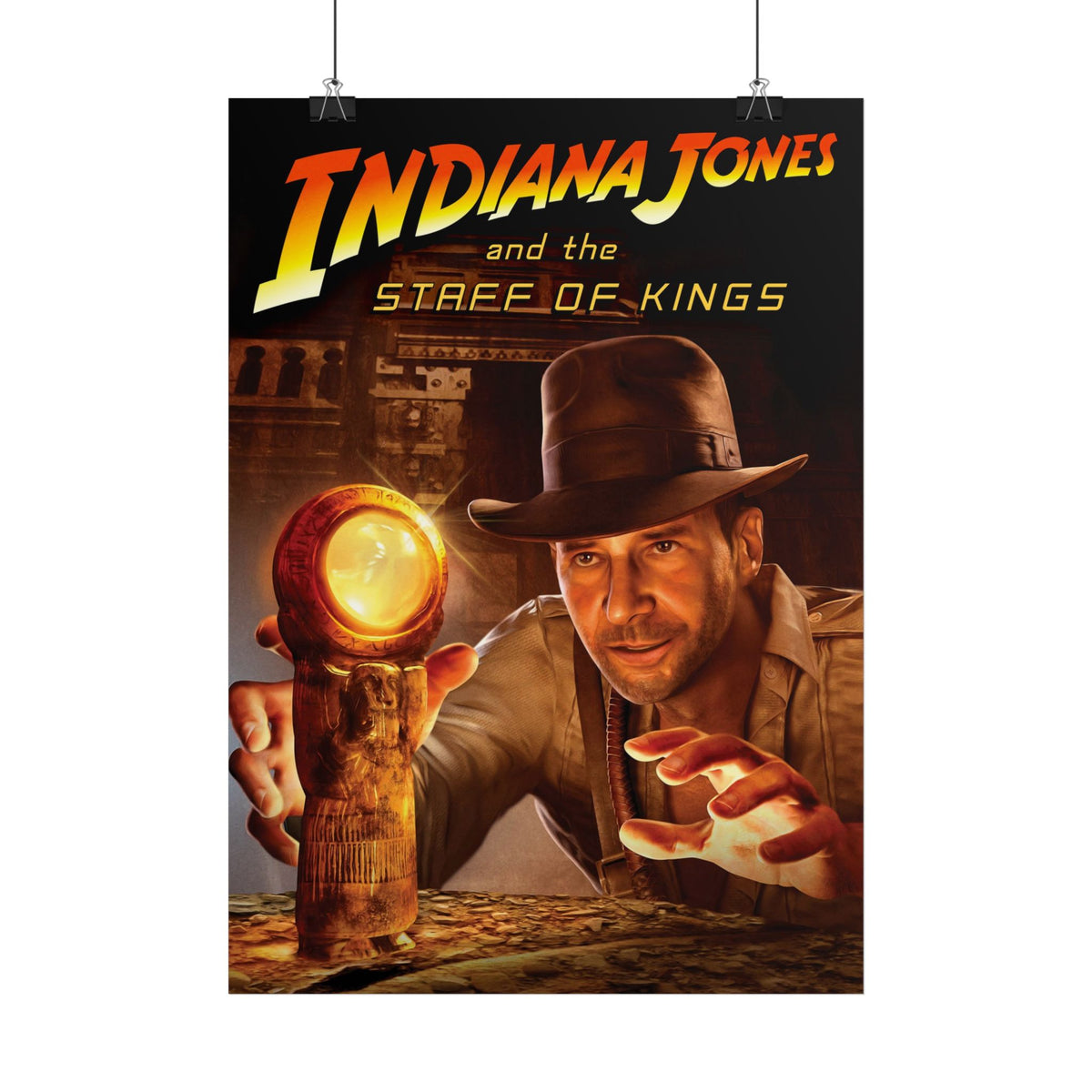 Indiana Jones and the Staff of Kings (met staf) - Poster Printify
