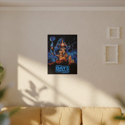 Day of the Tentacle - Star Wars Parodie (blauw logo) - Canvas Printify