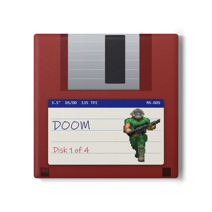 DOOM - Floppy Onderzetter Printify