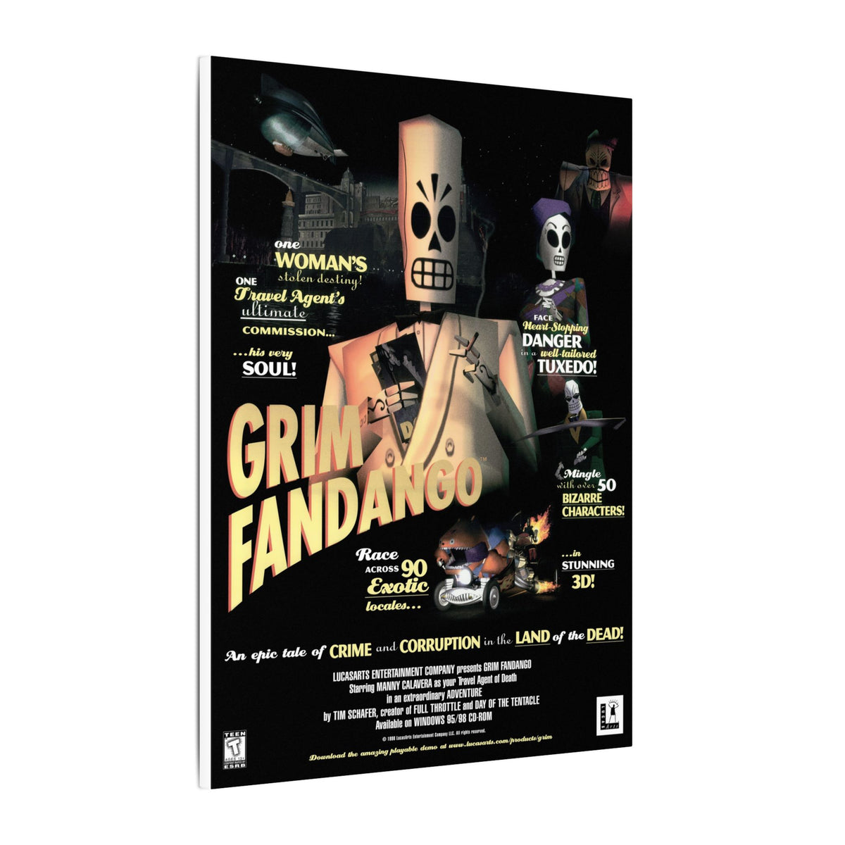 Grim Fandango - Canvas Printify