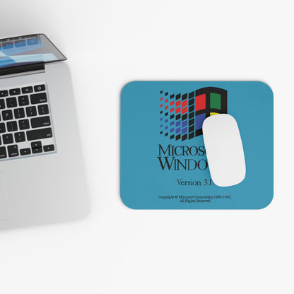 Retro Microsoft Windows 3.1 Mouse Pad — Vintage Computer Logo Desk Mat Printify