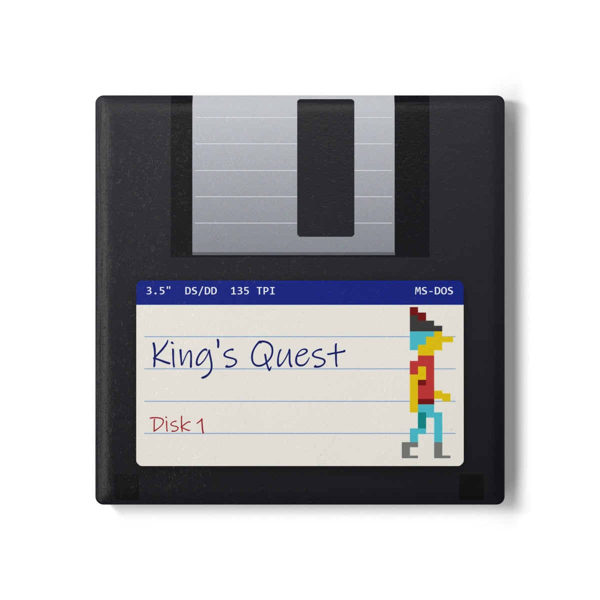 King's Quest - Floppy Onderzetter Printify