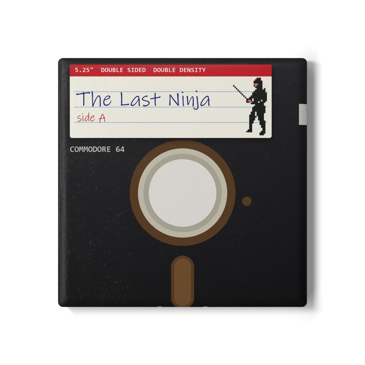 The Last Ninja - Floppy Onderzetter Printify