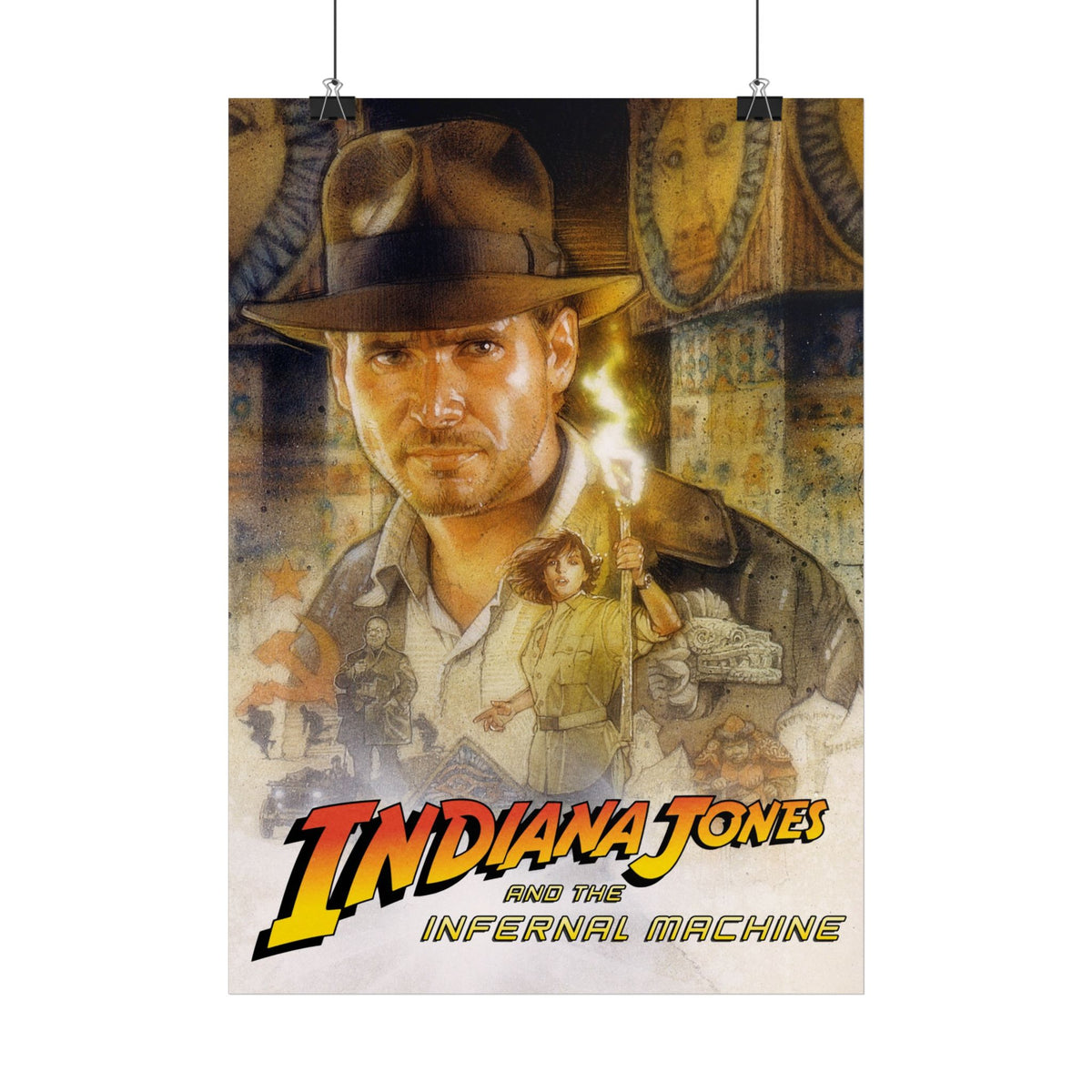 Indiana Jones and the Infernal Machine (logo onder) - Poster Printify