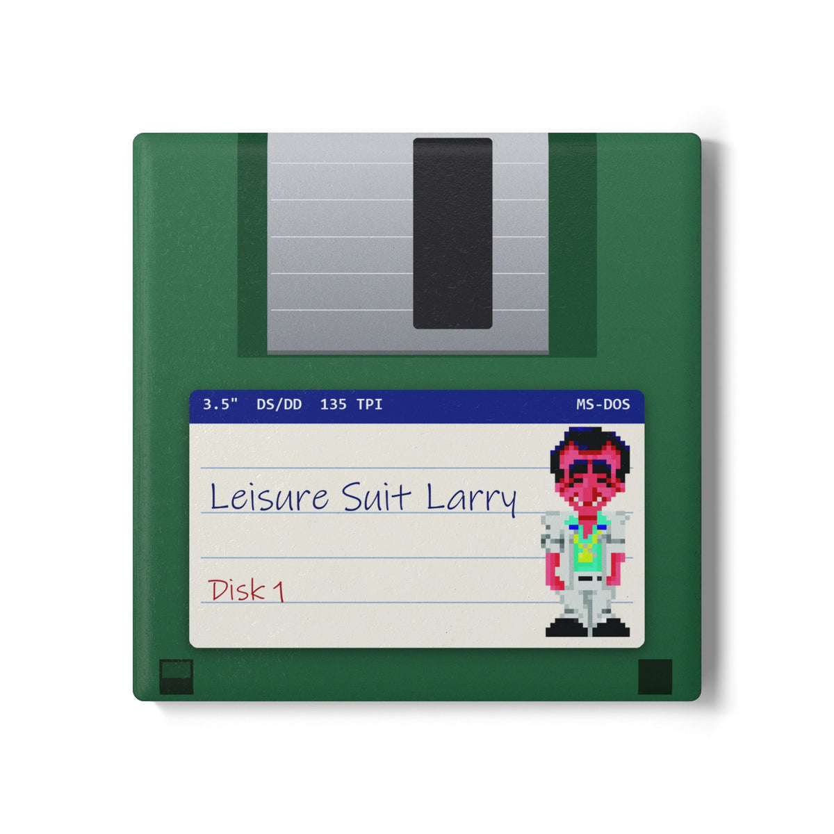 Leisure Suit Larry - Floppy Onderzetter Printify