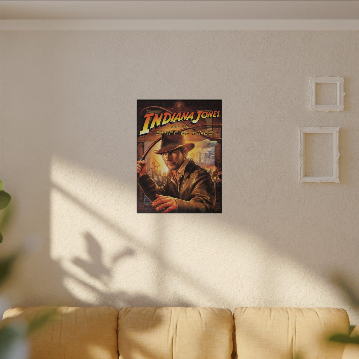 Indiana Jones and the Staff of Kings (met zweep) - Canvas Printify