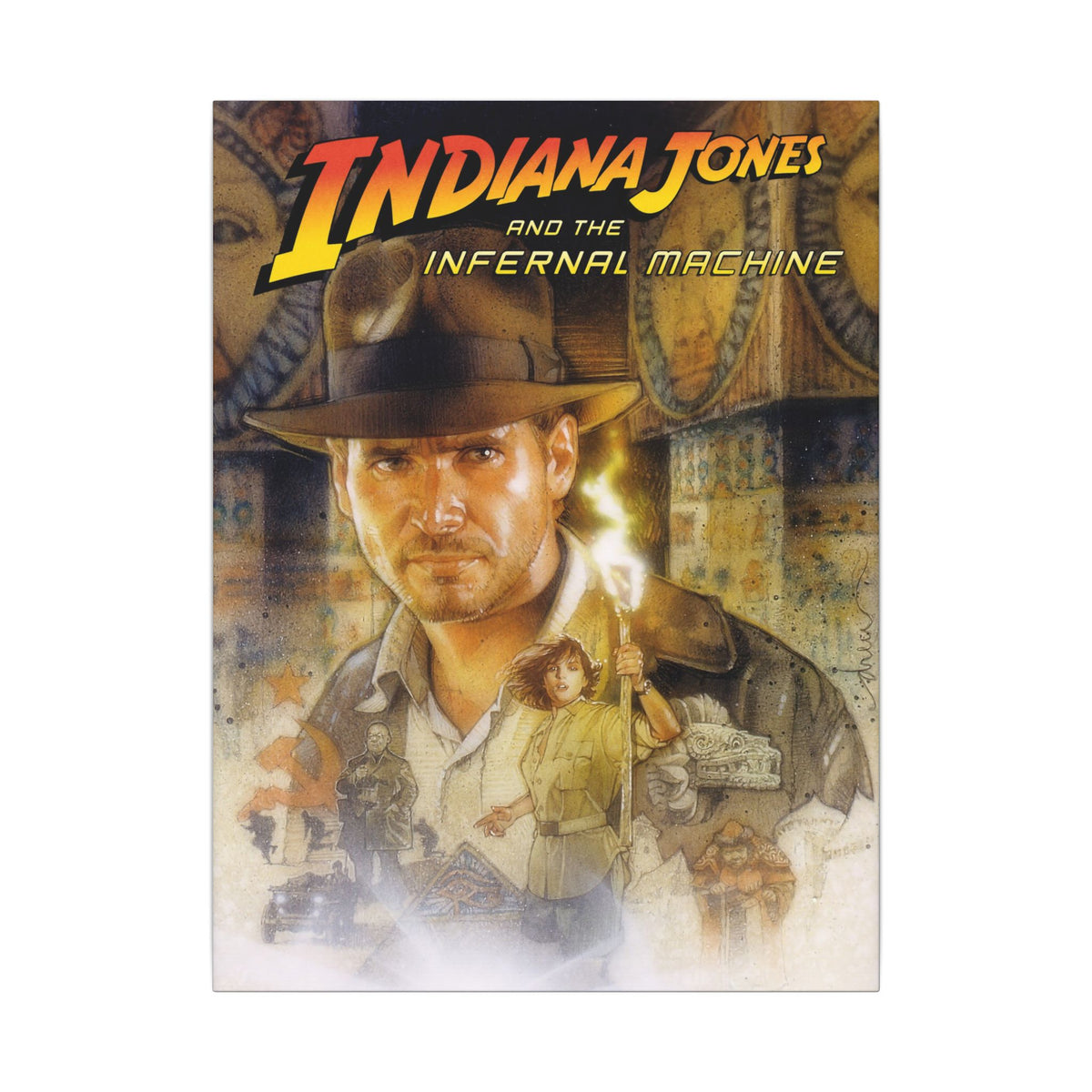 Indiana Jones and the Infernal Machine (logo boven) - Canvas Printify