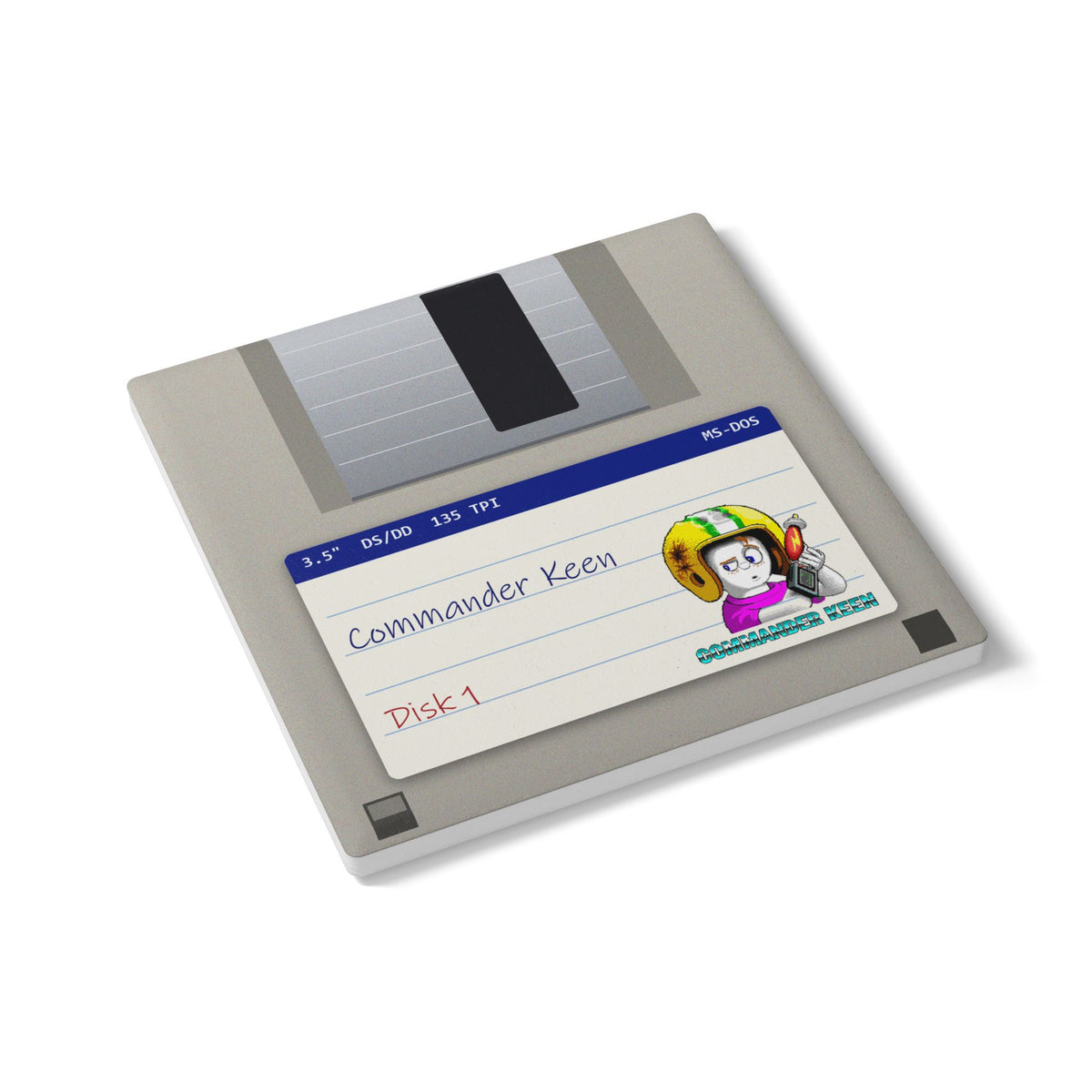 Commander Keen - Floppy Onderzetter Printify