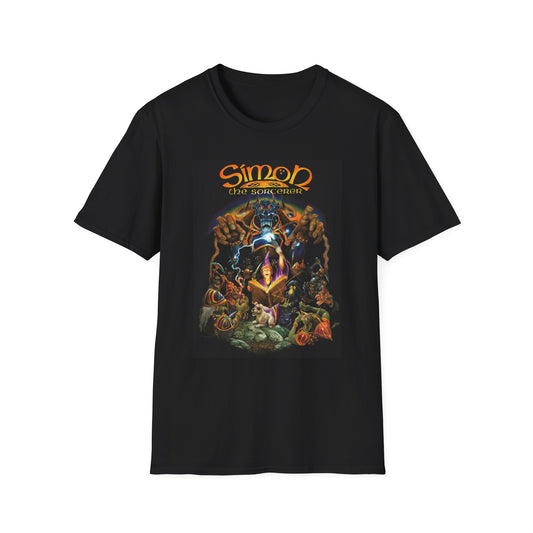 T-Shirt — "Simon the Sorcerer" Retro Fantasy Graphic Tee Printify