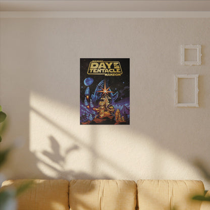 Day of the Tentacle - Star Wars Parodie (goud logo) - Canvas Printify
