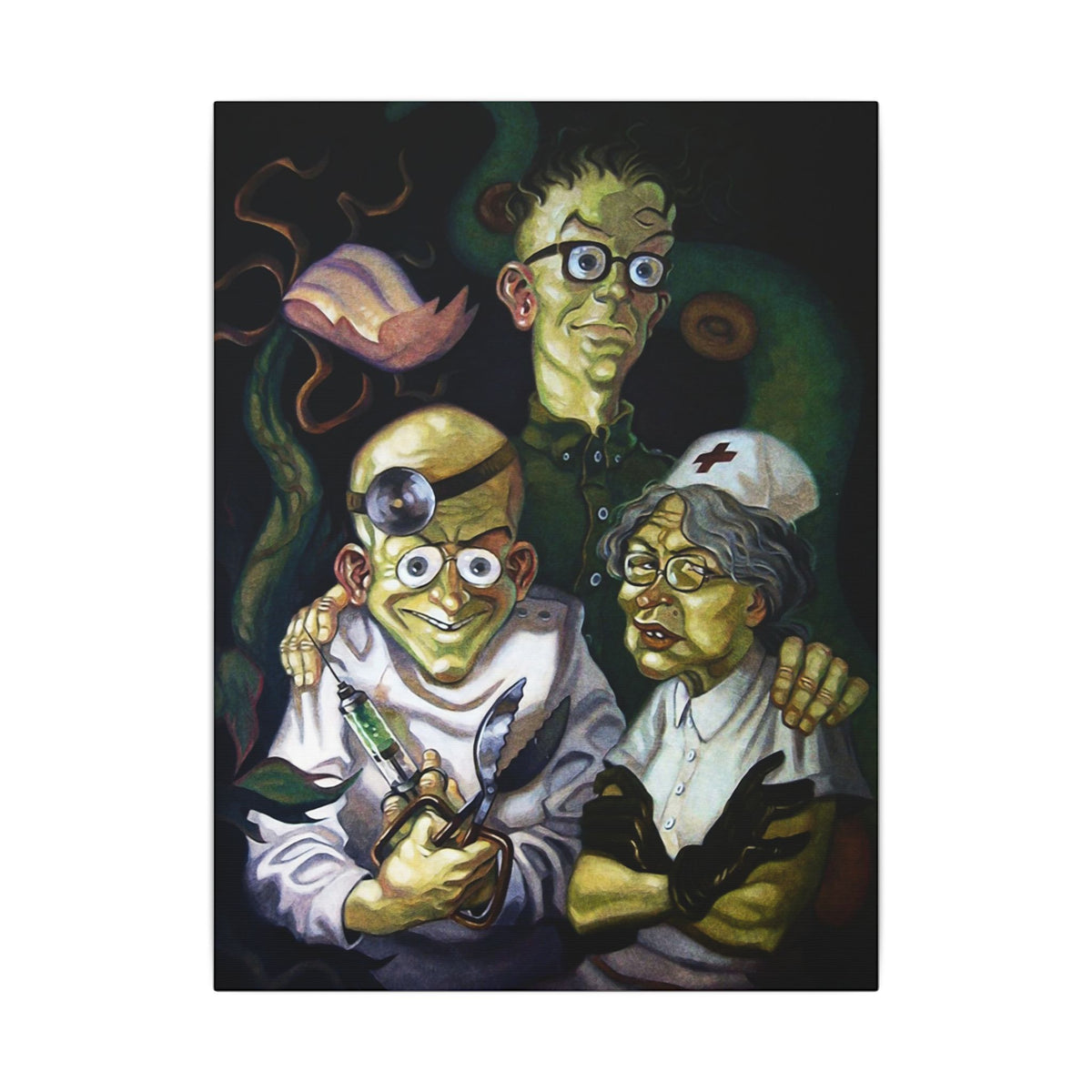 Maniac Mansion - Edison familieportret - Canvas Printify