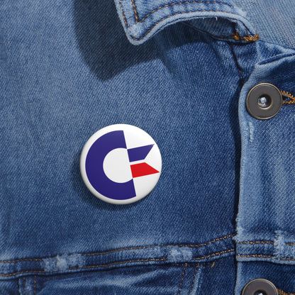 Commodore Pin Buttons Printify