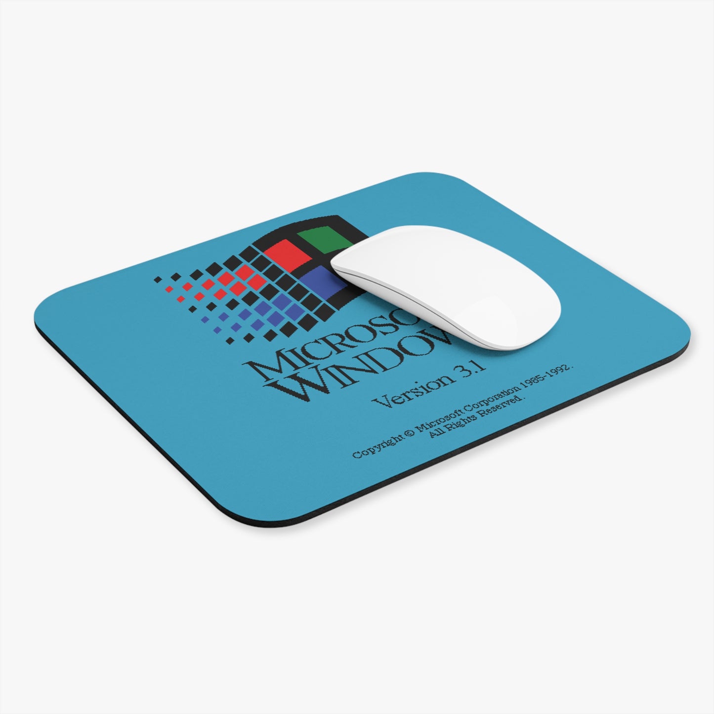 Retro Microsoft Windows 3.1 Mouse Pad — Vintage Computer Logo Desk Mat Printify