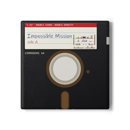Impossible Mission - Floppy Onderzetter Printify