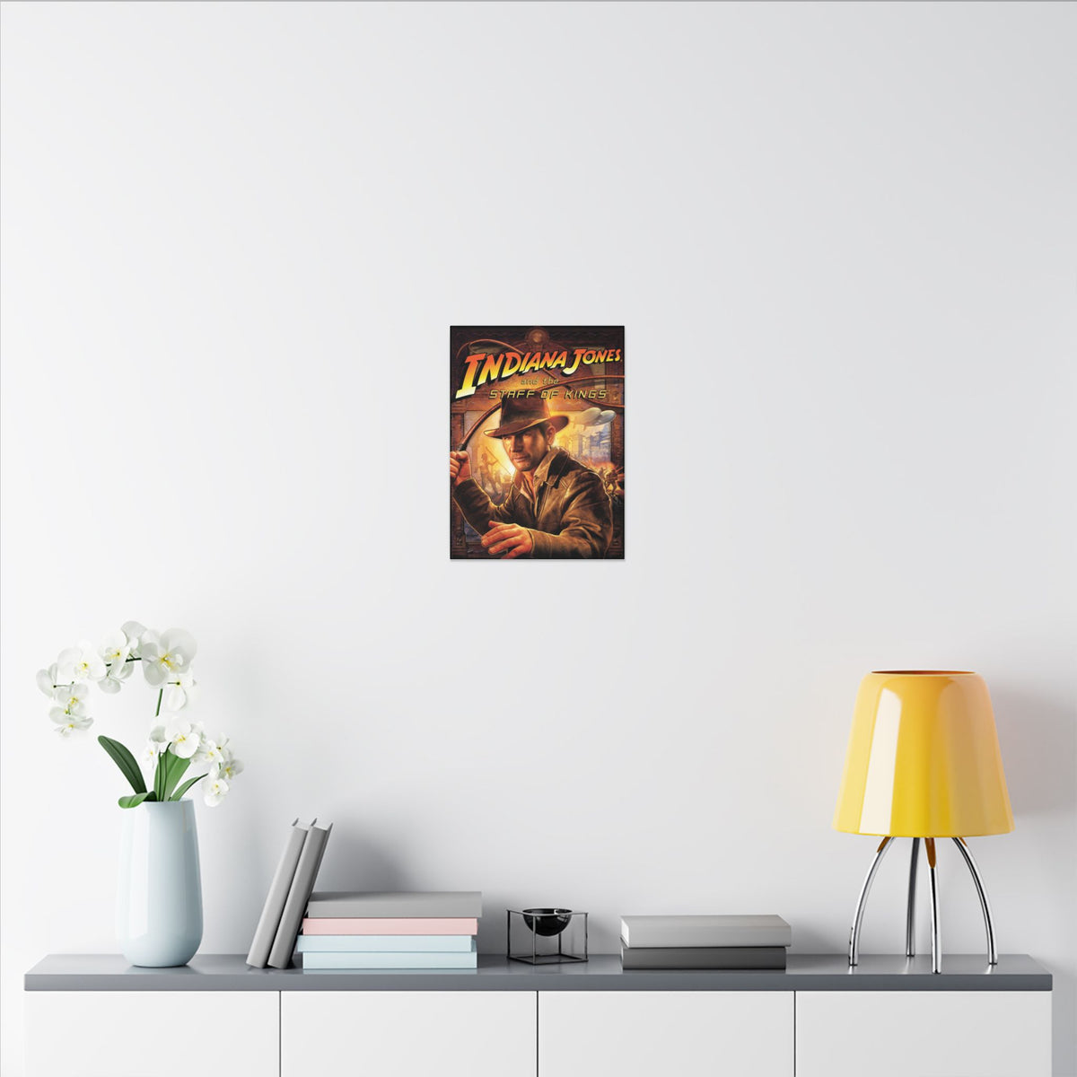 Indiana Jones and the Staff of Kings (met zweep) - Canvas Printify