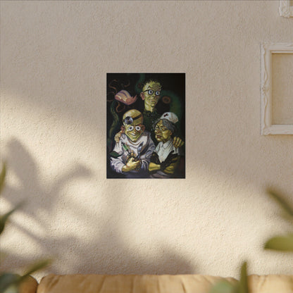 Maniac Mansion - Edison familieportret - Canvas Printify