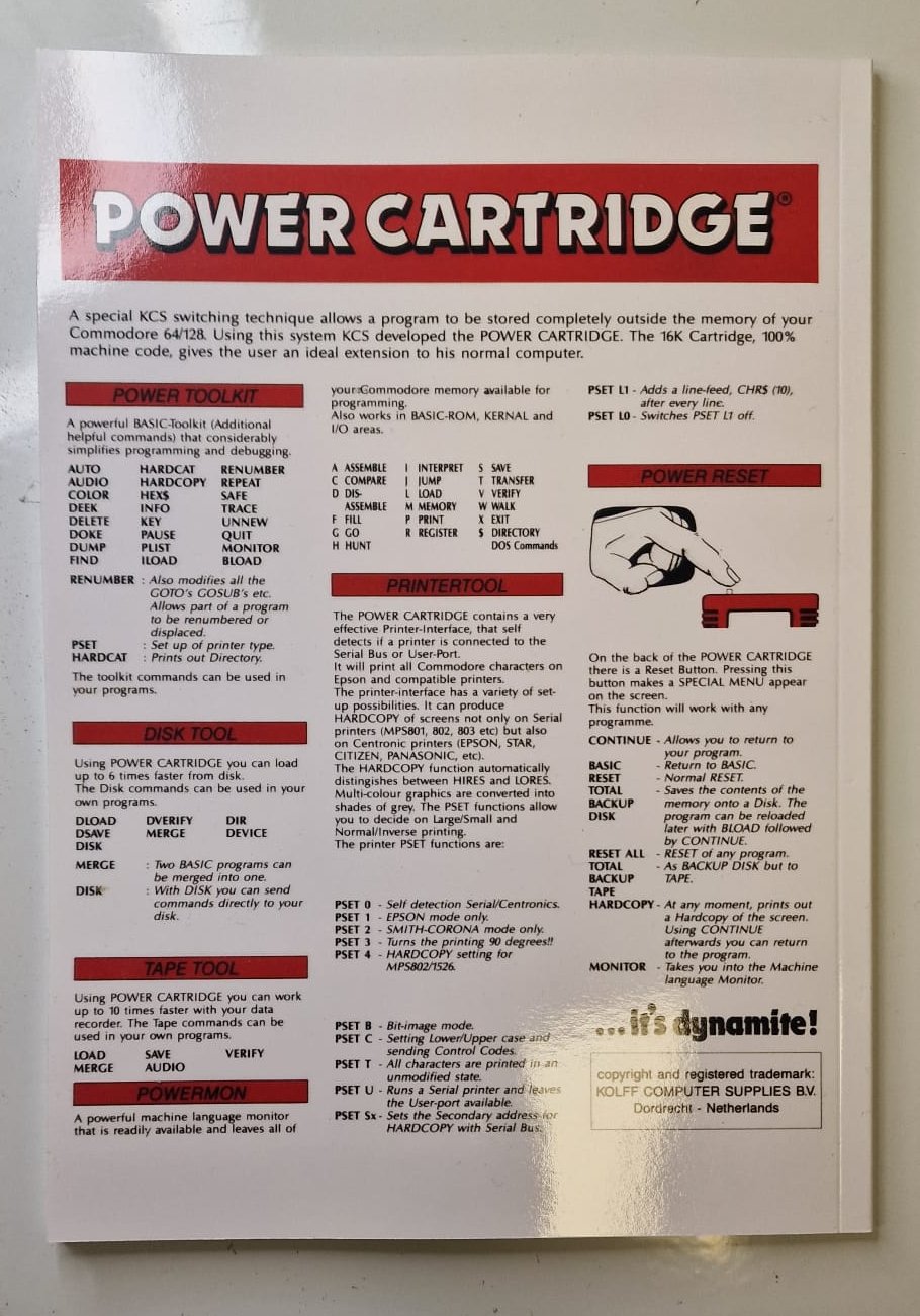 KCS Power Cartridge met Nederlandse Handleiding RetroWebShop