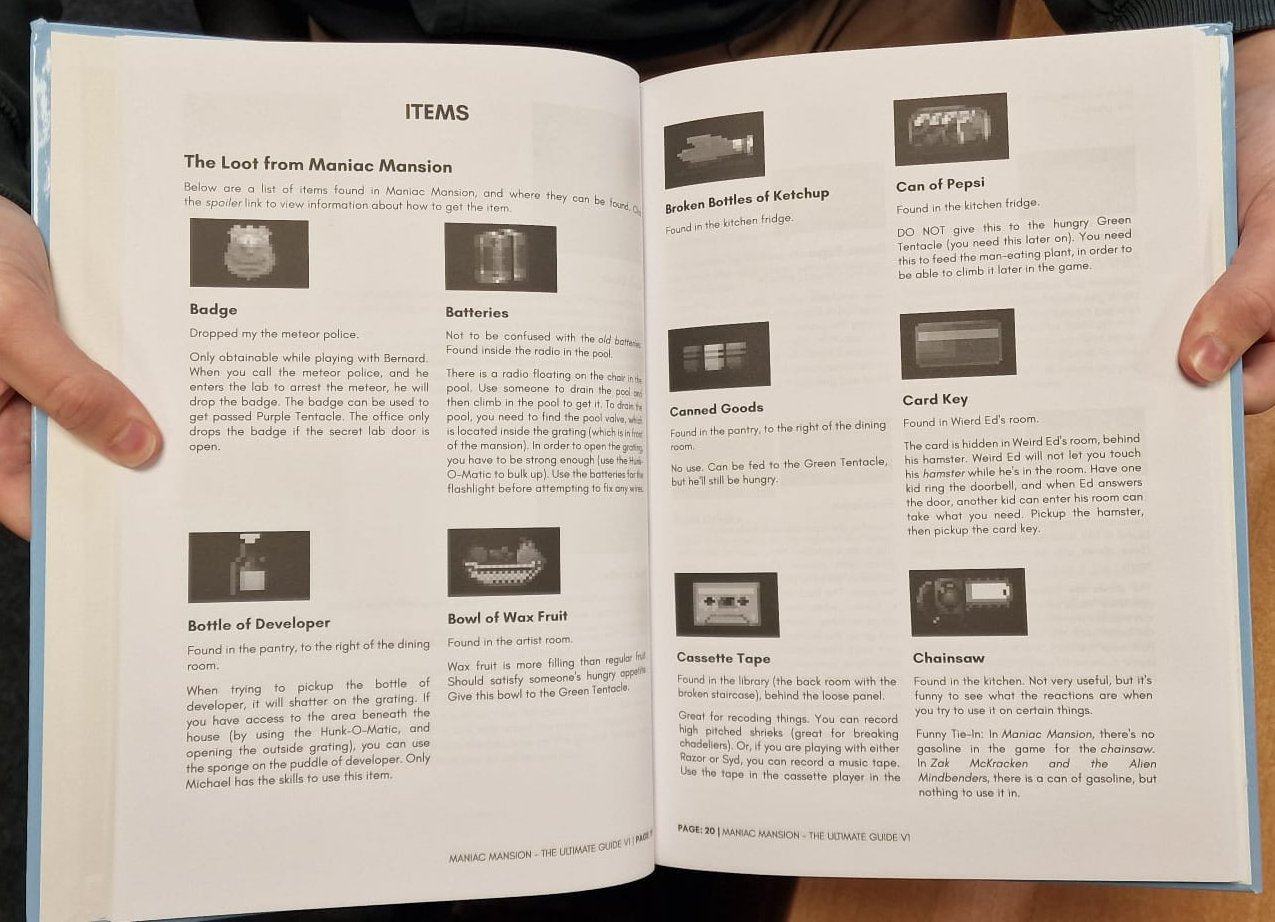 Maniac Mansion - The Ultimate Guide - A4 Full Color RetroWebShop
