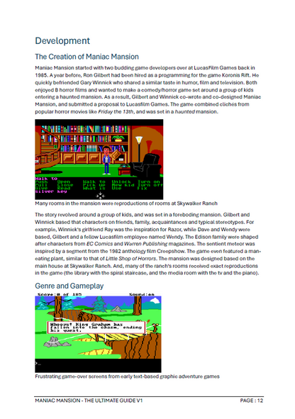 Maniac Mansion - The Ultimate Guide - DIGITAL RetroWebShop