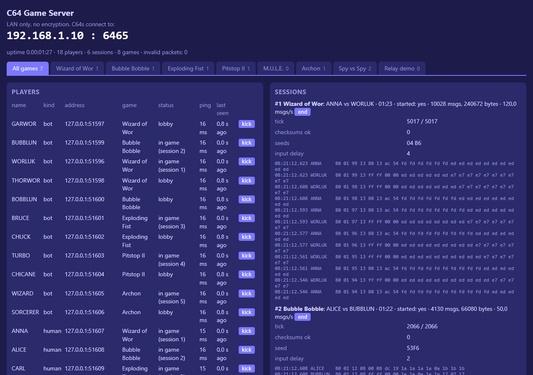 C64 Game Server