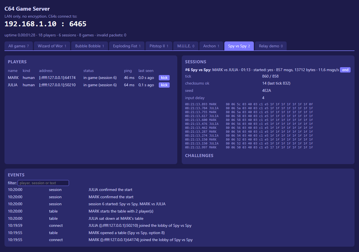 C64 Game Server