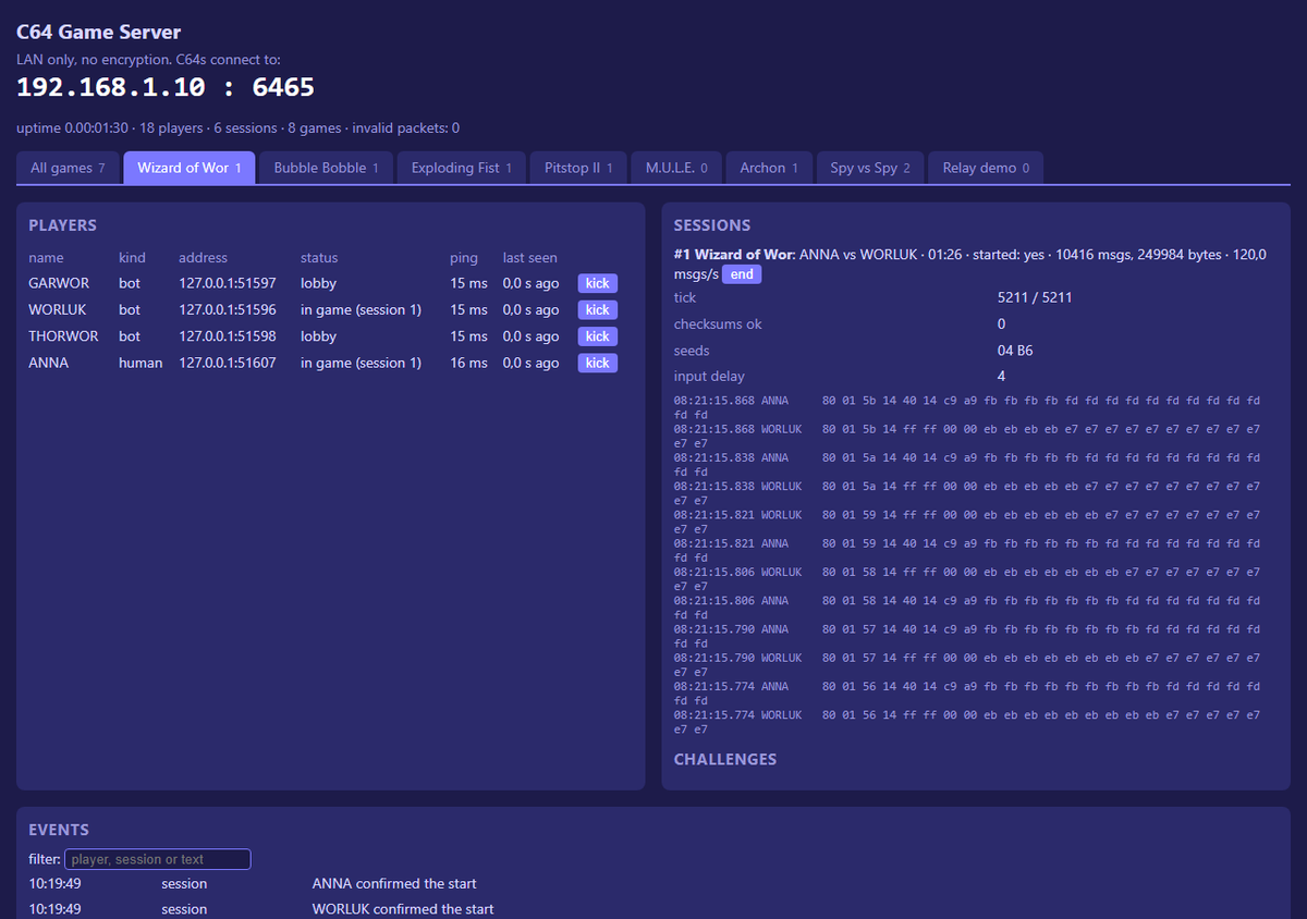 C64 Game Server