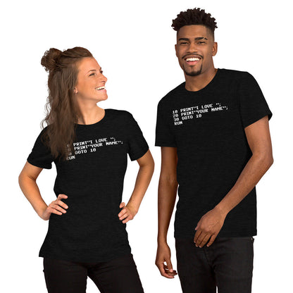 Commodore 64 I love Dark Short-Sleeve Unisex T-Shirt RetroWebShop